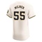 Cream Hoby Milner Men's Milwaukee Brewers Home Jersey - Elite Big Tall